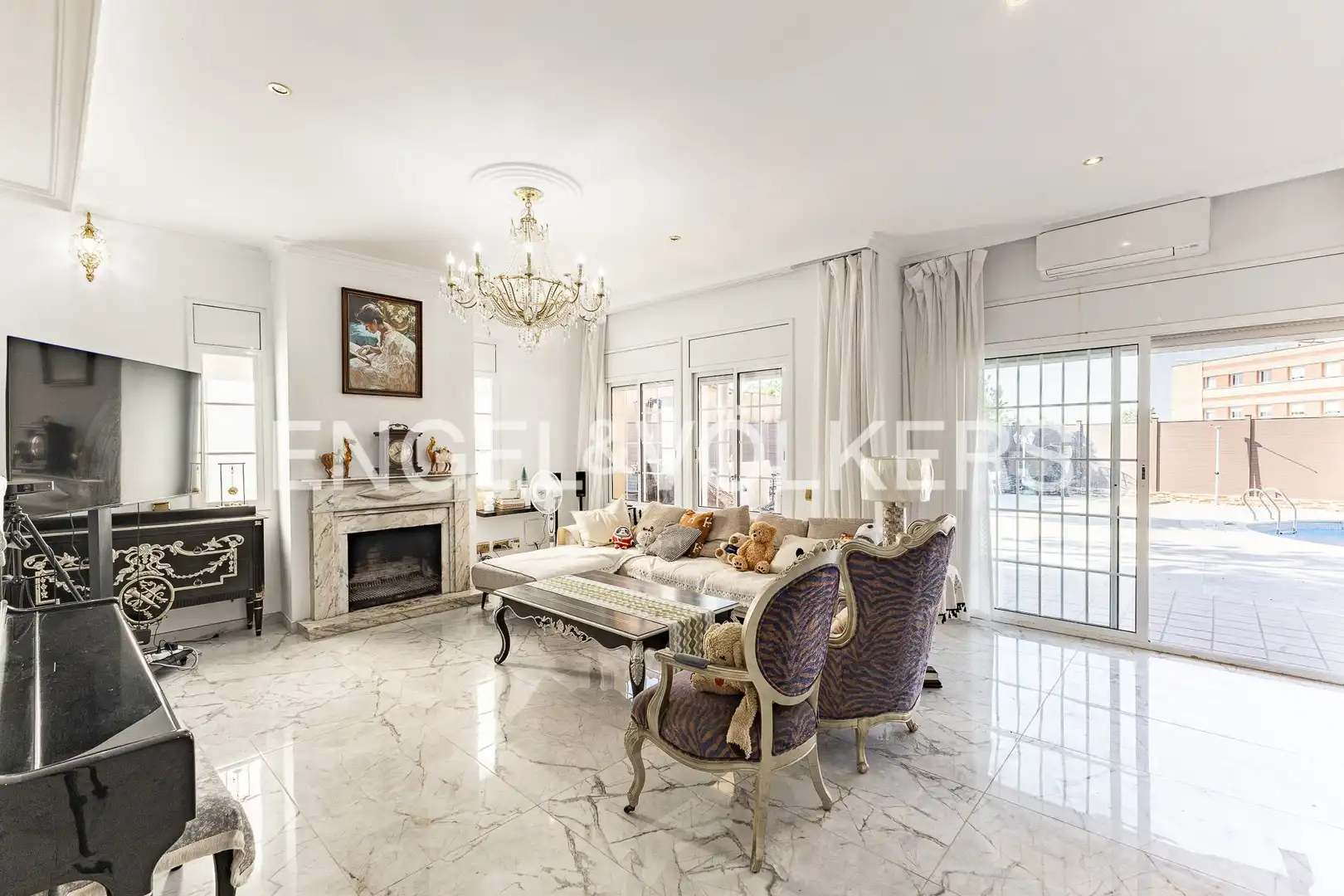 Sala de estar de Casa o chalet de alquiler en Cabrils con Aire acondicionado, Calefacción y Jardín privado