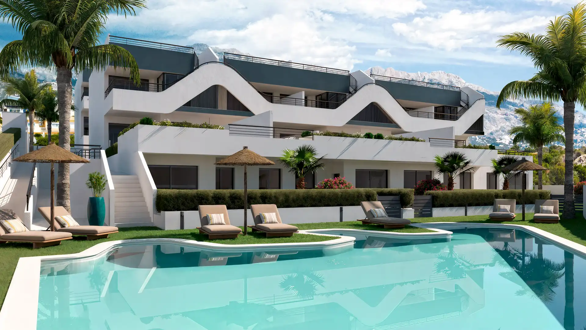 Exterior view of Apartments for sale in L'Alfàs del Pi  with Community pool