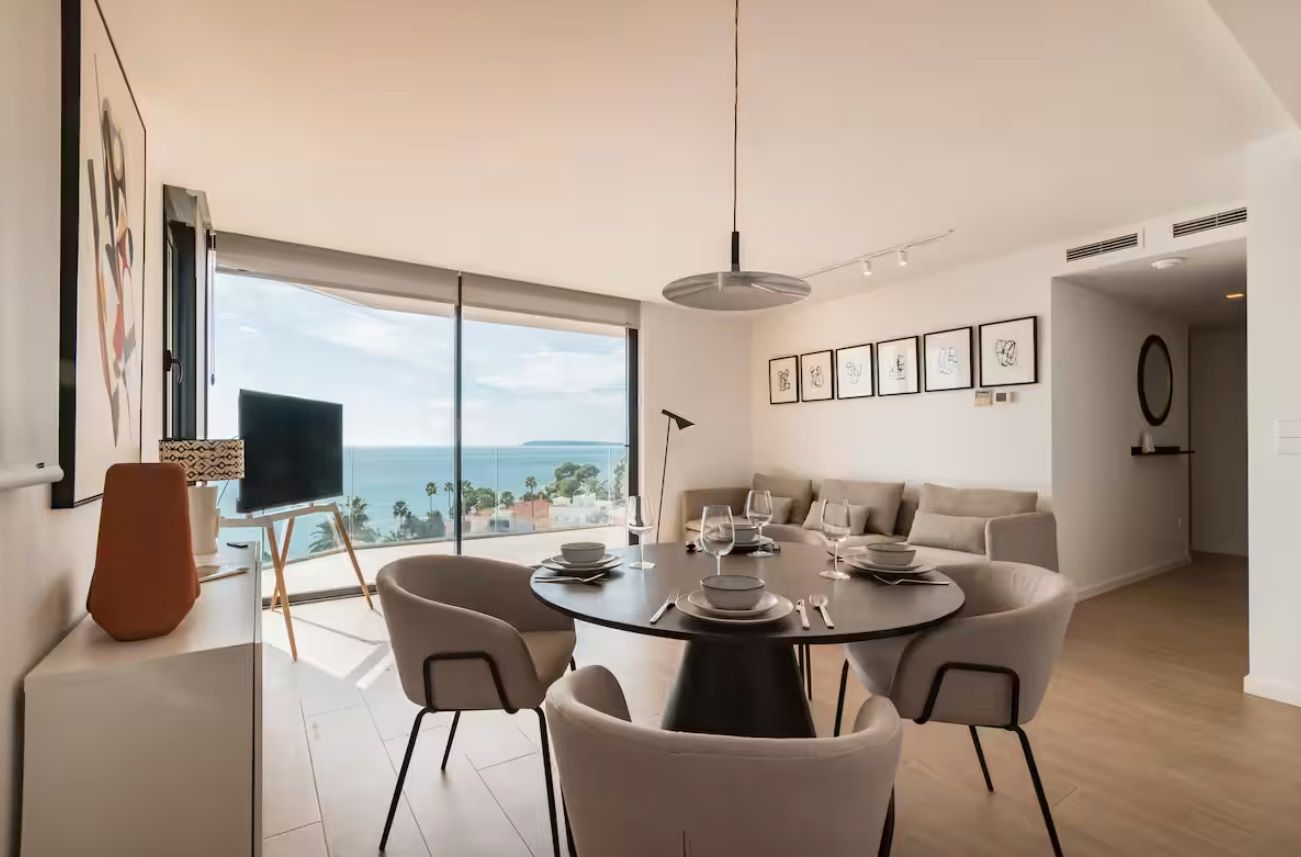 Living room of Apartment to rent in Alicante / Alacant  with Air Conditioner, Parquet flooring and Terrace