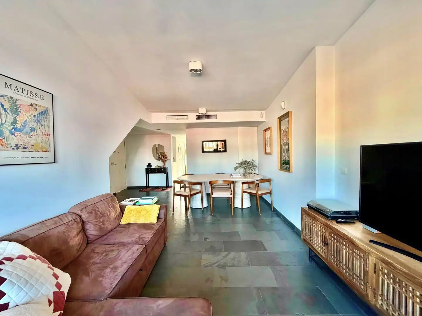 Wohnzimmer von Dachboden zum Verkauf in Alicante / Alacant mit Klimaanlage, Heizung und Terrasse