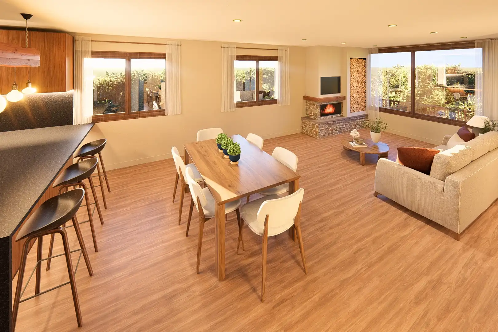 Menjador de Casa o xalet en venda en Llanars amb Jardí privat, Parquet i Terrassa