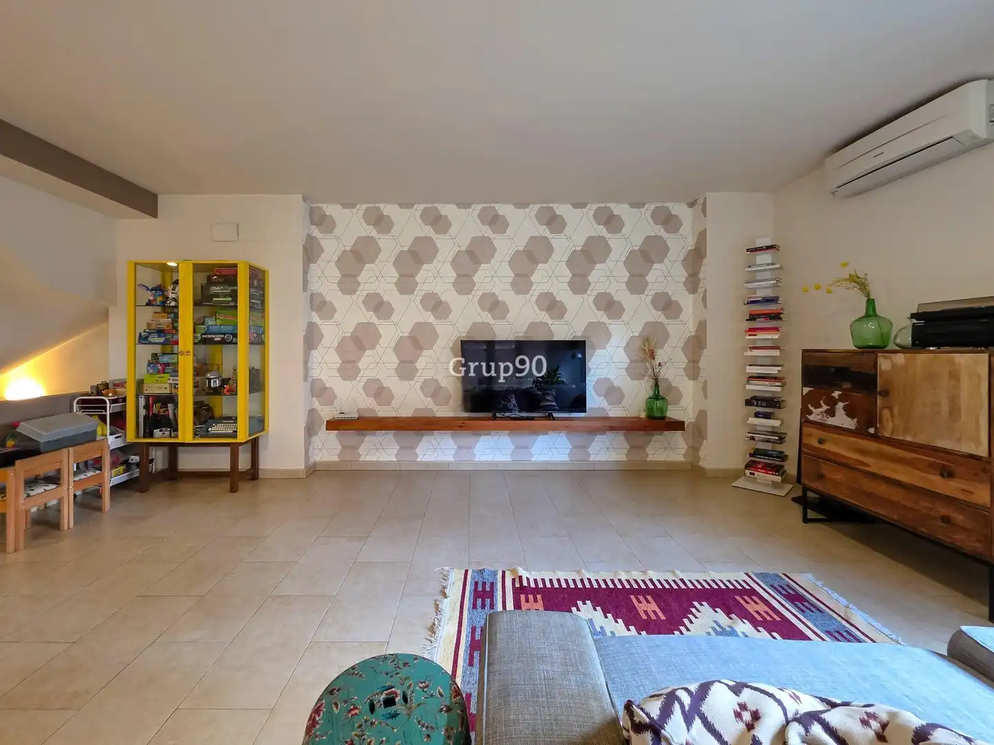 Sala d'estar de Casa adosada en venda en Lleida amb Calefacció, Terrassa i Balcó