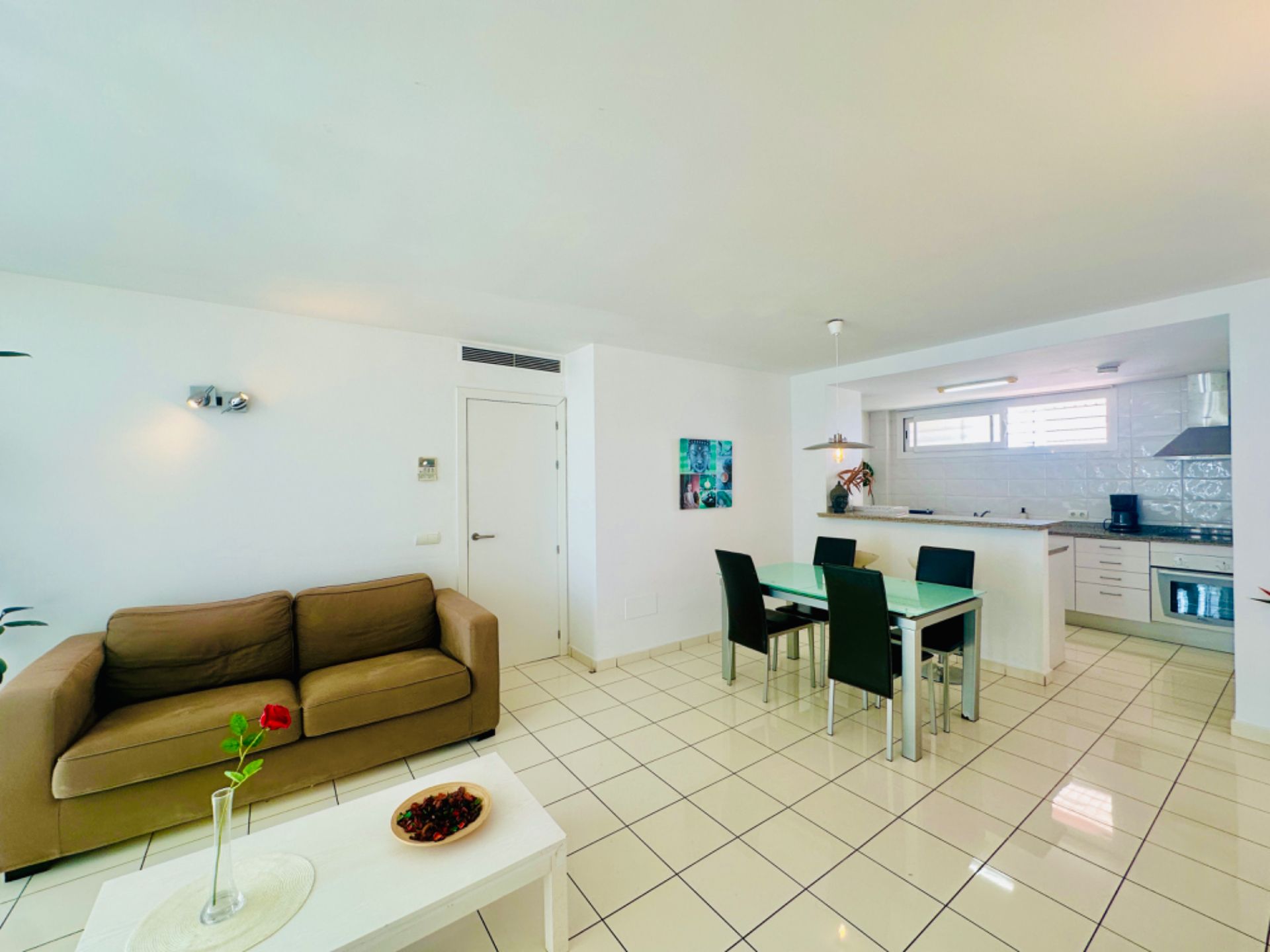 Sala d'estar de Apartament de lloguer en Eivissa amb Aire condicionat, Terrassa i Moblat