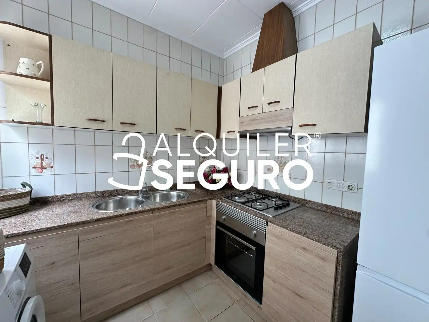Cocina de Piso de alquiler en Valencia con Aire acondicionado, Terraza y Amueblado