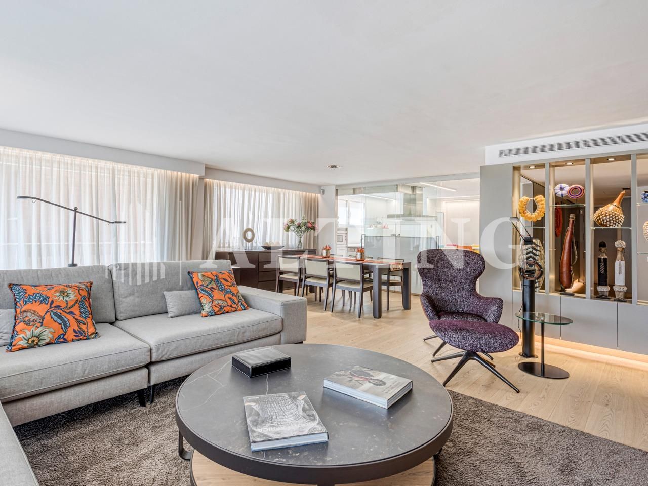 Living room of Flat to rent in  Barcelona Capital  with Air Conditioner, Heating and Parquet flooring