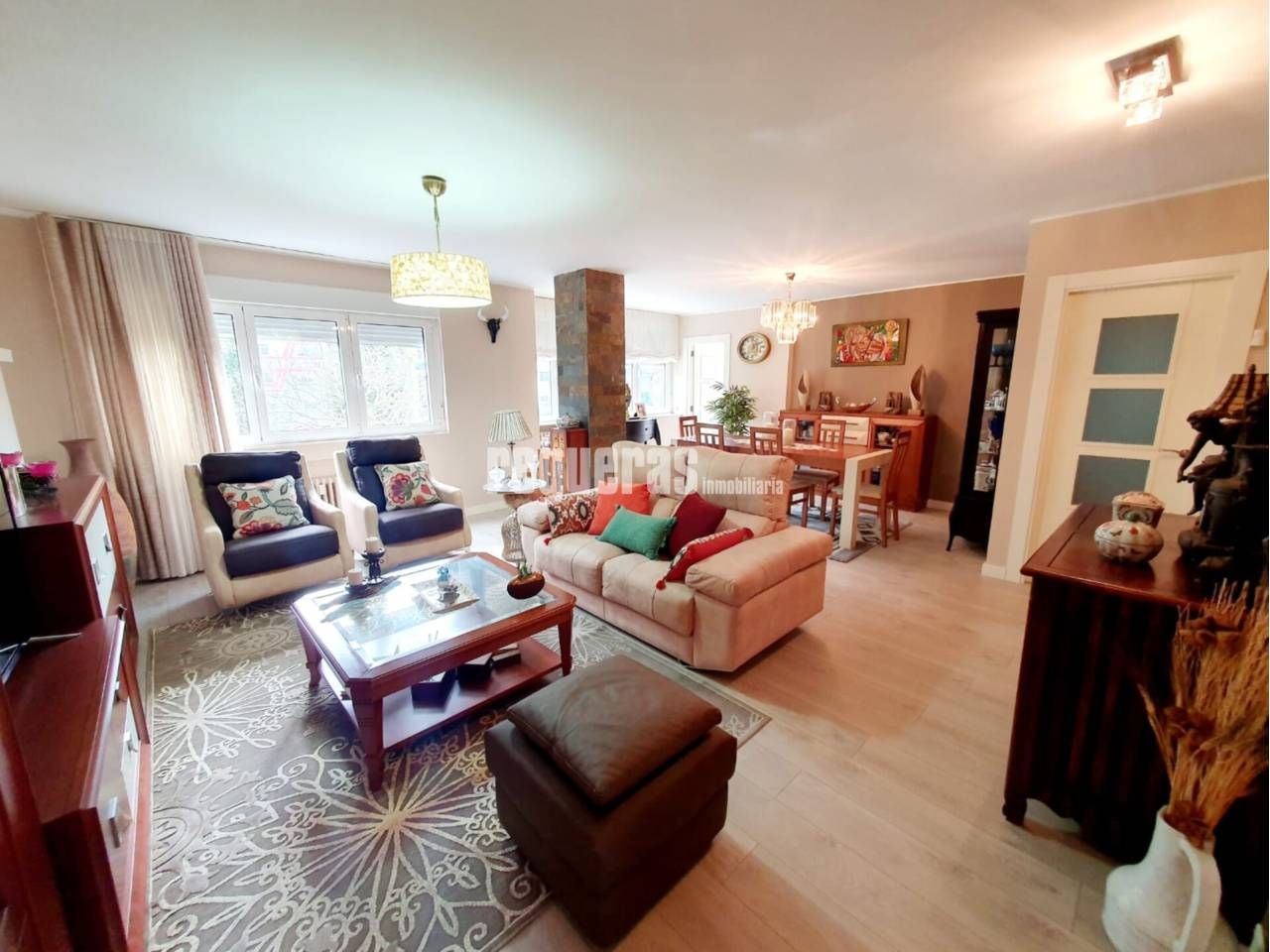 Living room of Flat for sale in Castrillón  with Heating, Terrace and Furnished