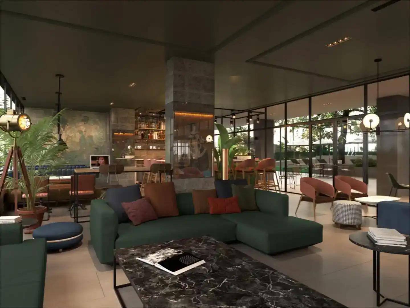 Wohnzimmer von Wohnung zur Miete in  Madrid Capital mit Klimaanlage und Schwimmbad