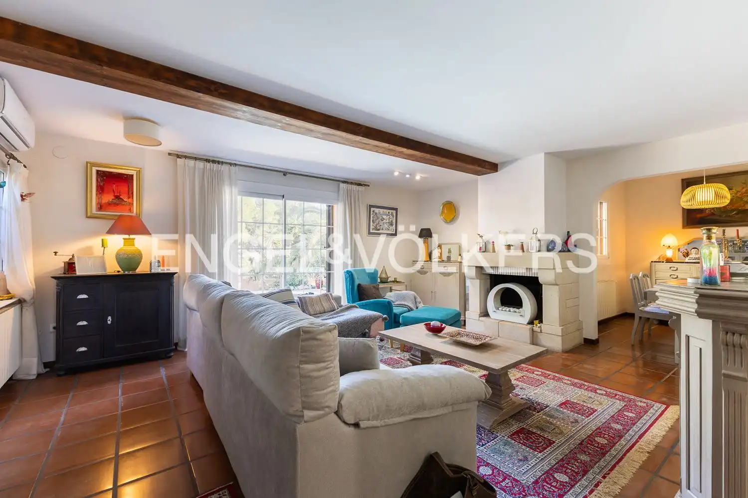 Sala d'estar de Casa o xalet en venda en Riba-roja de Túria amb Aire condicionat, Calefacció i Jardí privat