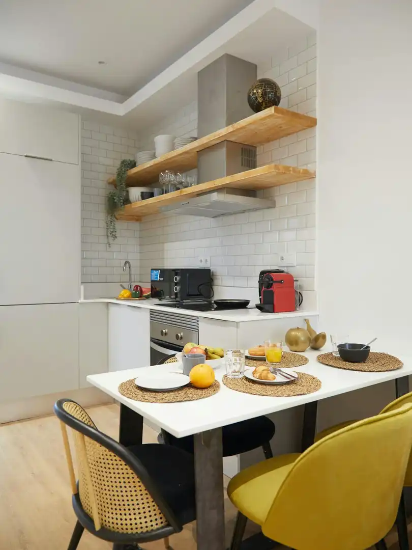 Kitchen of Flat for rent in Barcelona  with Air Conditioner, Heating and Furnished