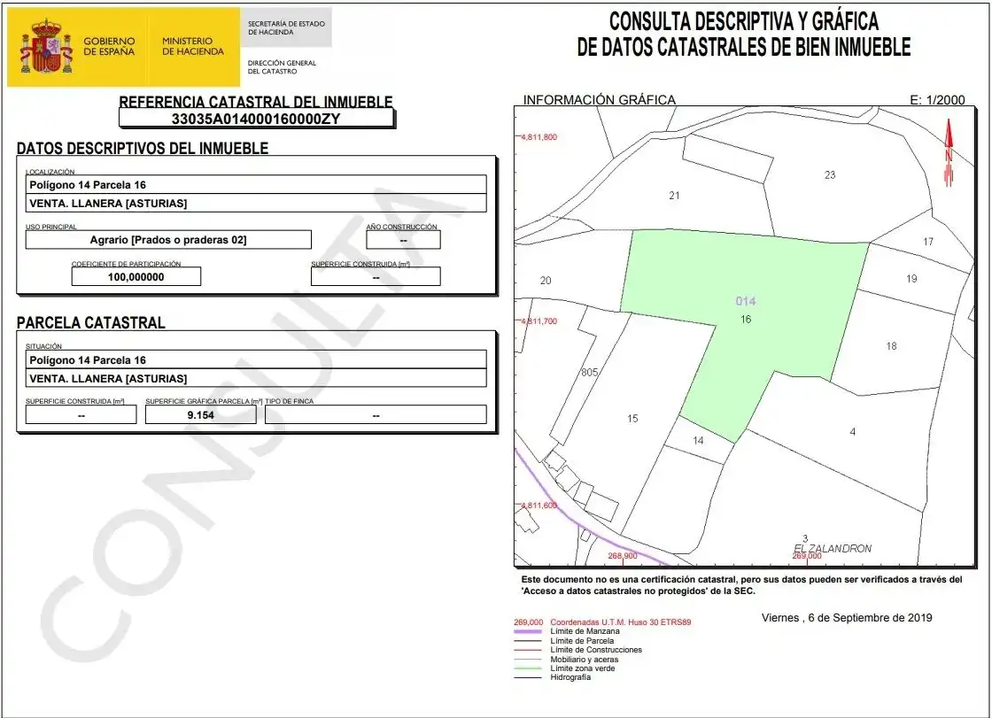 Wohnbaugrundstück zum Verkauf in Llanera, imagen 9