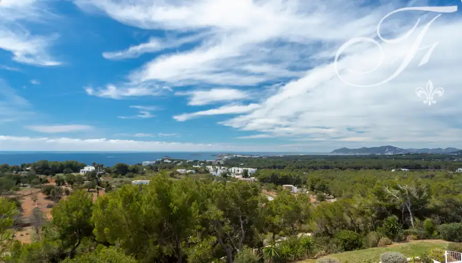 Vista exterior de Casa adosada en venta en Santa Eulària des Riu con Aire acondicionado, Jardín privado y Terraza