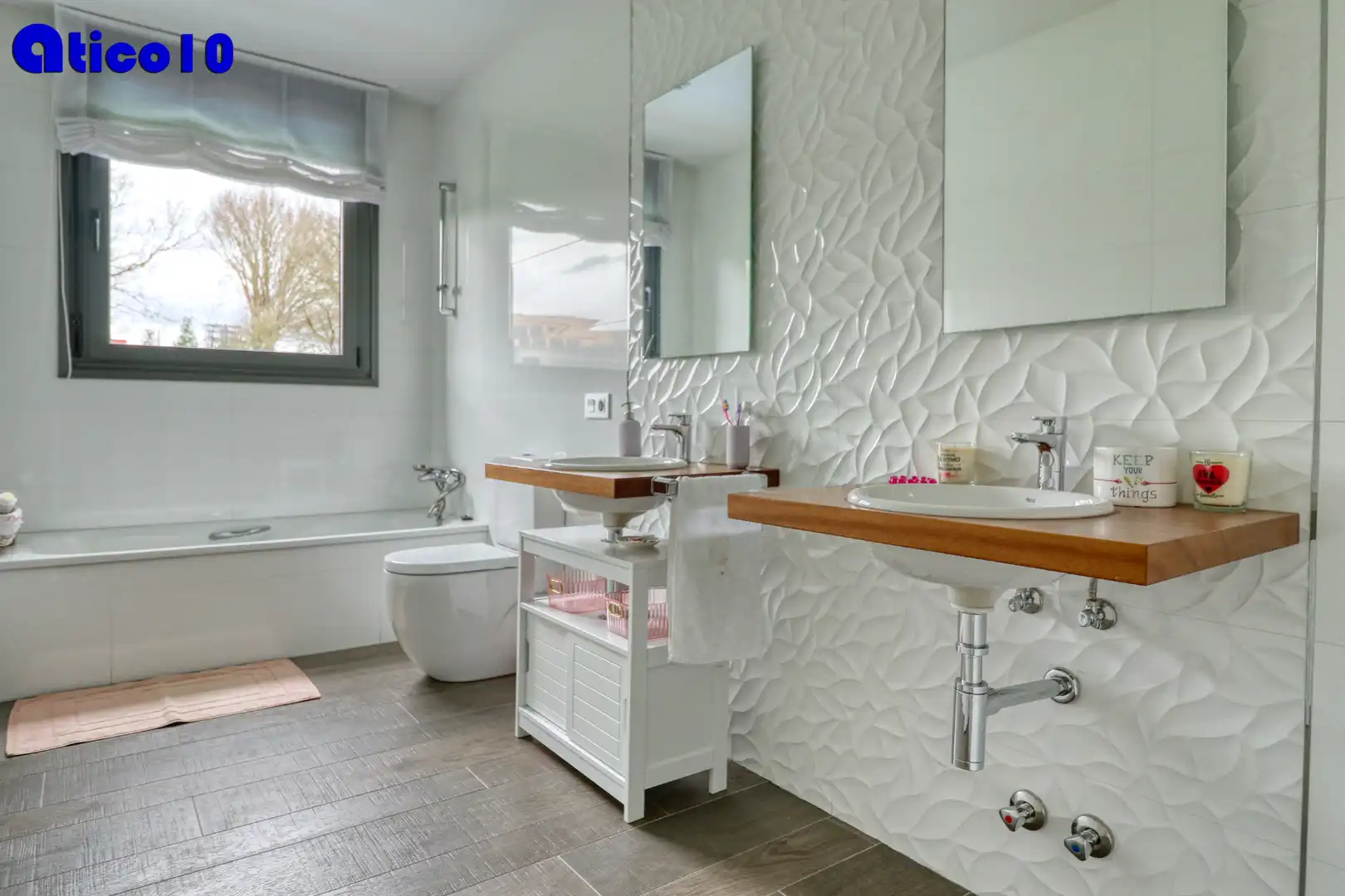 Badezimmer von Haus oder Chalet zum Verkauf in Noreña mit Heizung, Parkett und Abstellraum