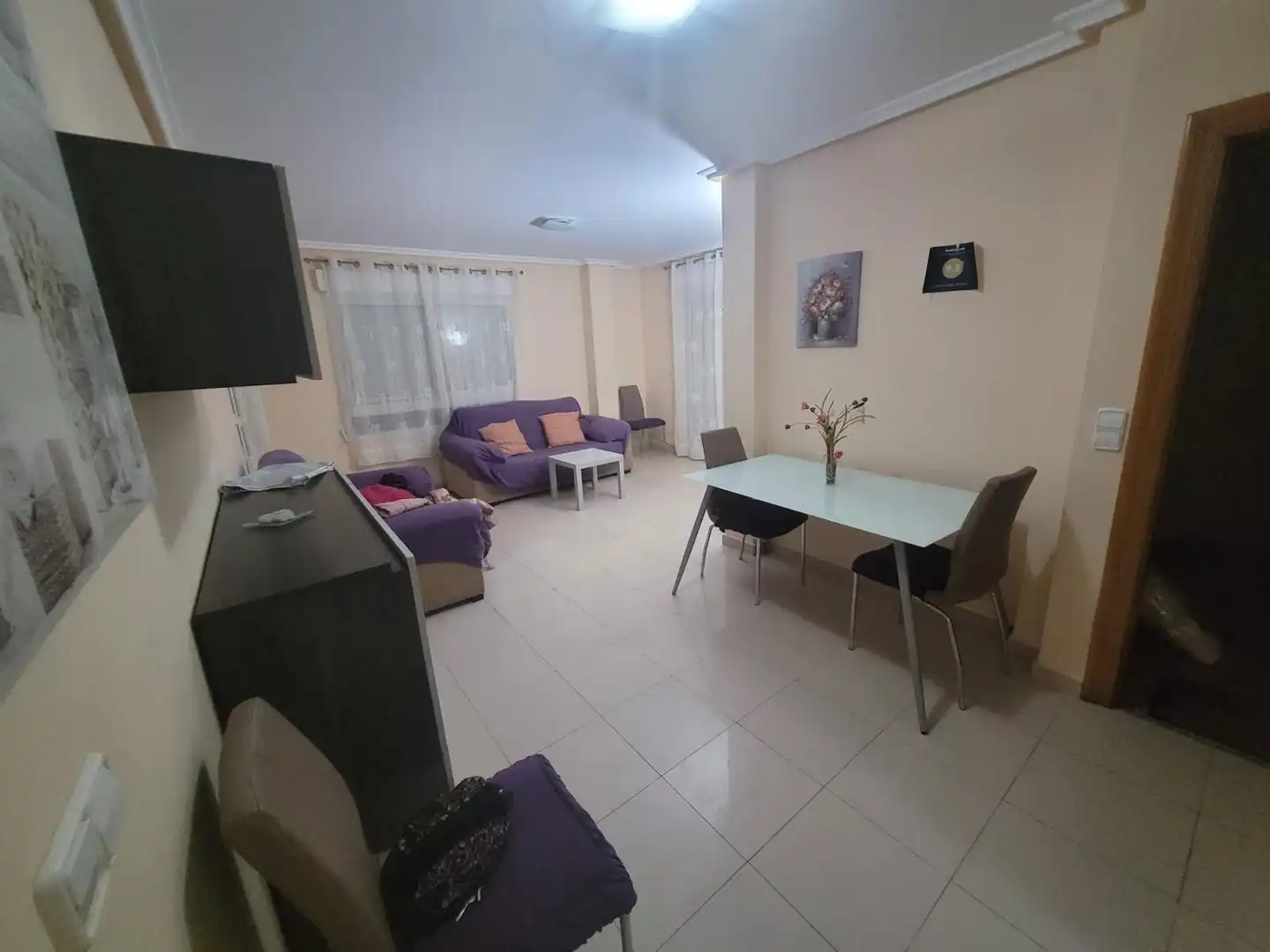 Wohnzimmer von Dachboden zur Miete in La Manga del Mar Menor mit Klimaanlage, Heizung und Terrasse