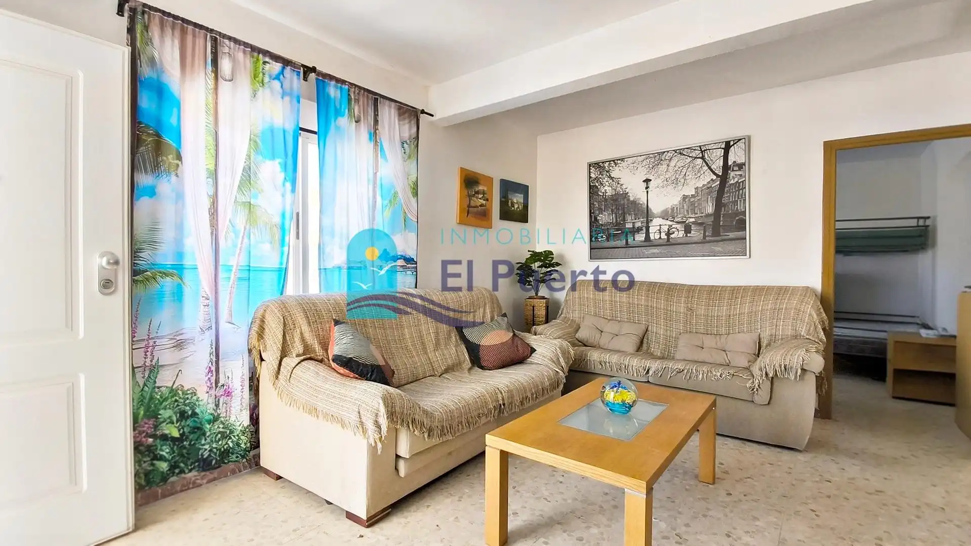 Sala de estar de Piso en venta en Mazarrón con Terraza, Trastero y Amueblado