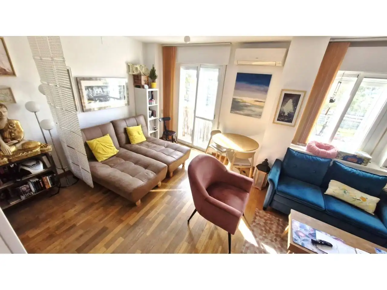 Wohnzimmer von Maisonette zum Verkauf in Huelva mit Klimaanlage, Parkett und Balkon