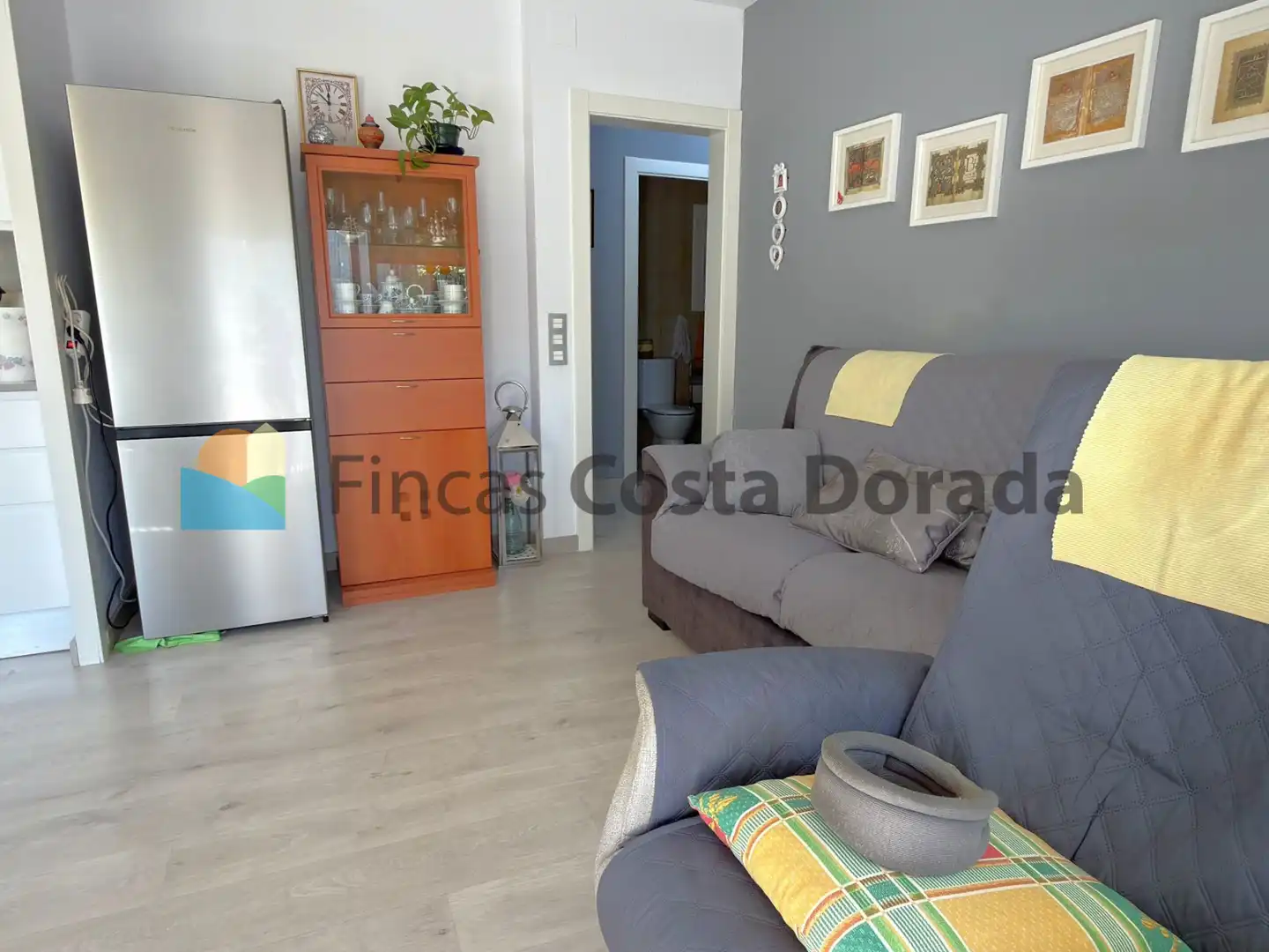 Sala de estar de Apartamento en venta en Cubelles con Aire acondicionado, Jardín privado y Parquet