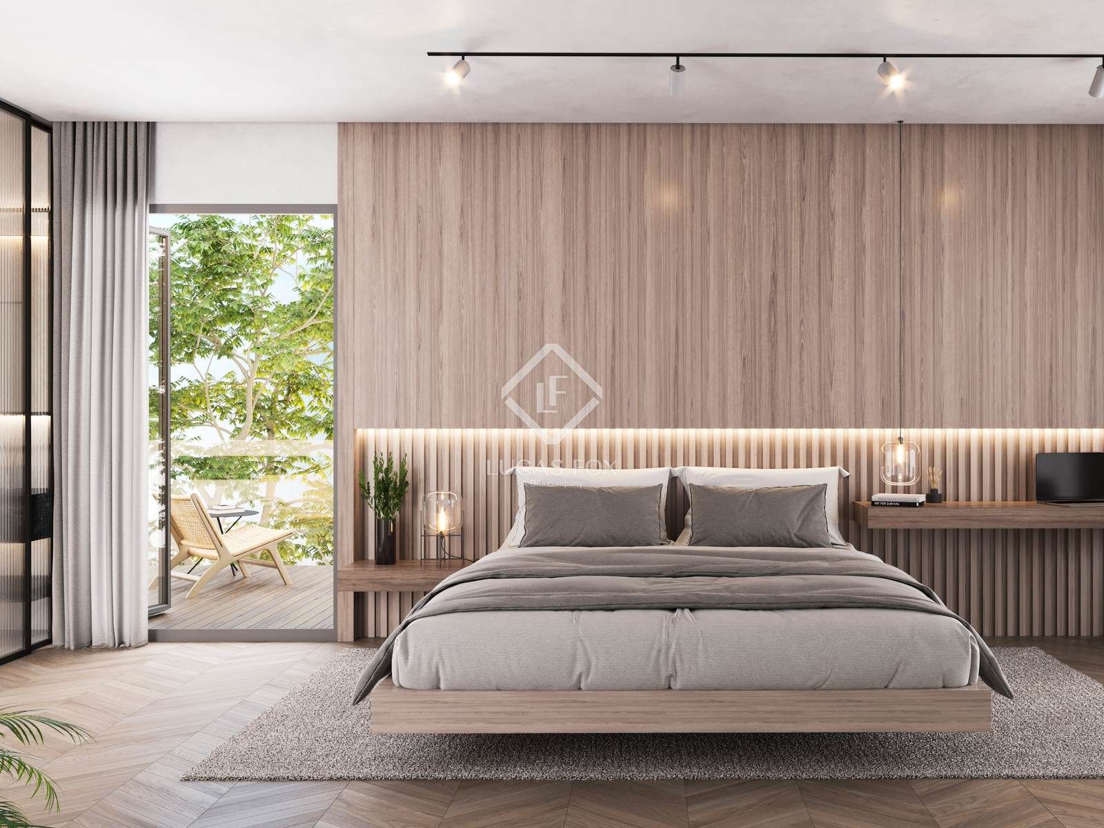 Bedroom of Flat for sale in  Madrid Capital  with Air Conditioner, Private garden and Terrace