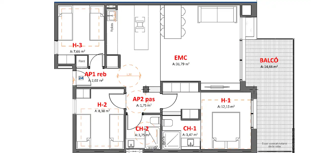 Appartement avec ascenseur à vendre à Carrer de la Font 28I, imagen 3
