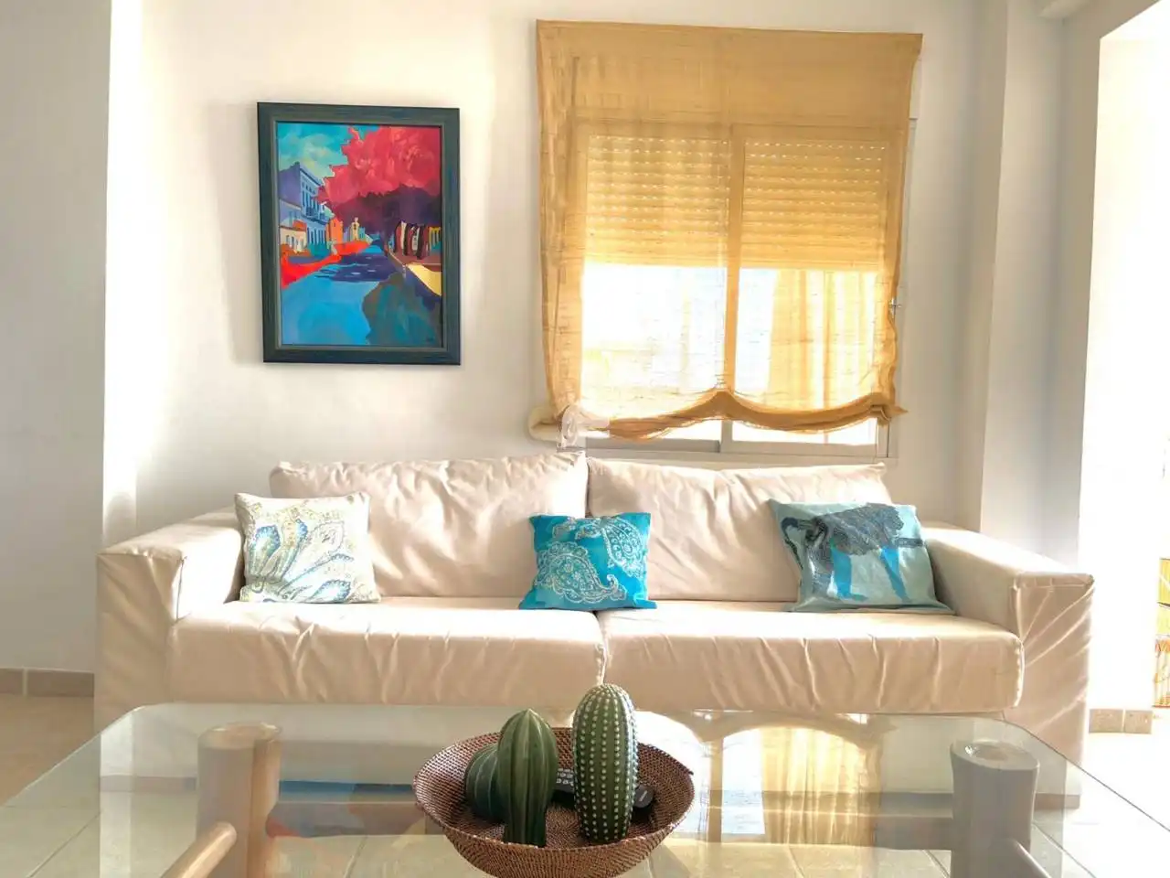 Living room of Flat for rent in Vélez-Málaga  with Air Conditioner, Terrace and Furnished