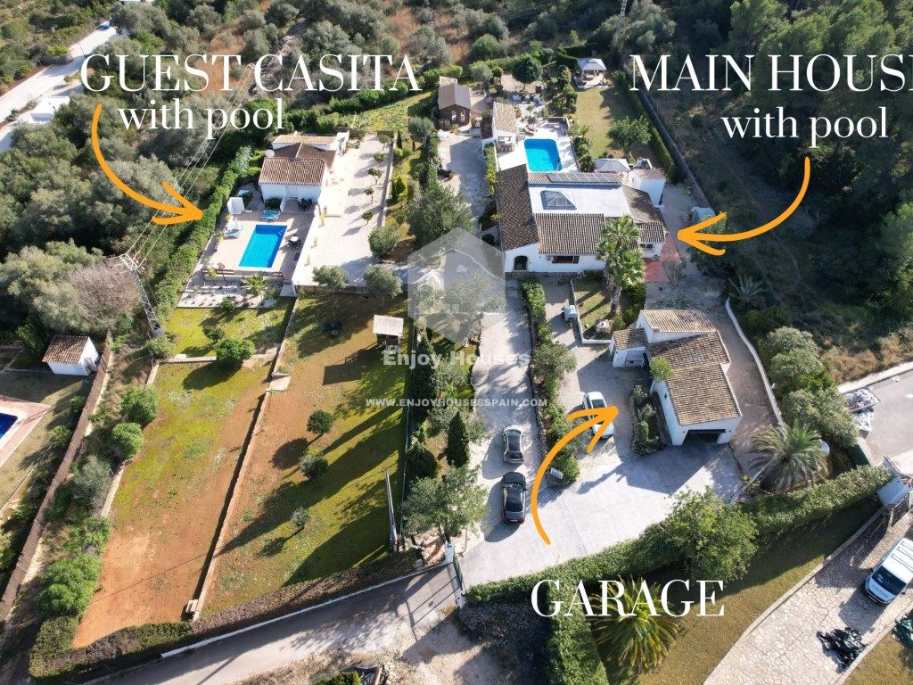 Vista exterior de Finca rústica en venda en Jávea / Xàbia amb Aire condicionat, Jardí privat i Terrassa