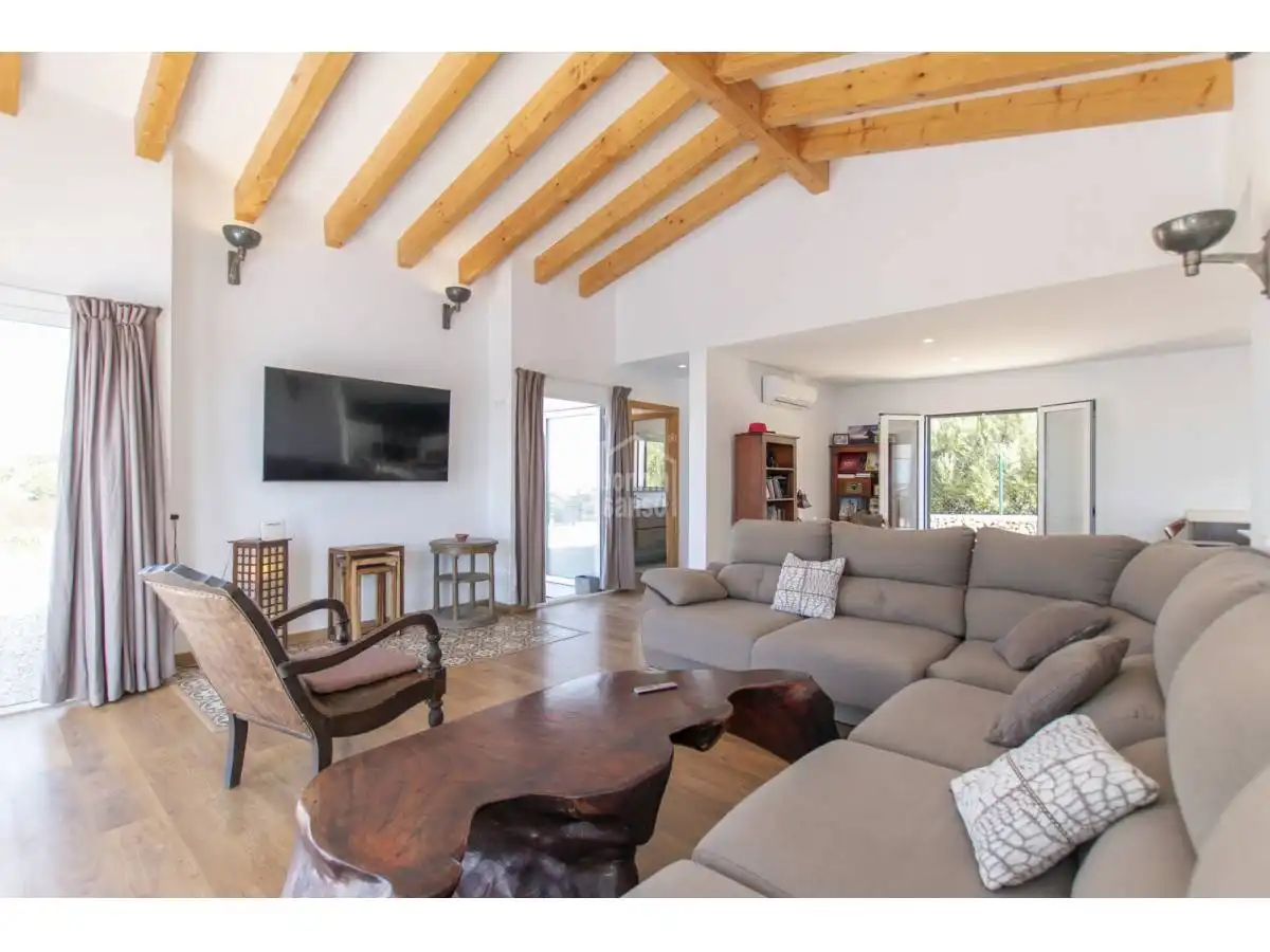 Living room of Houses for sale in Sant Lluís  with Private garden, Terrace and Swimming Pool