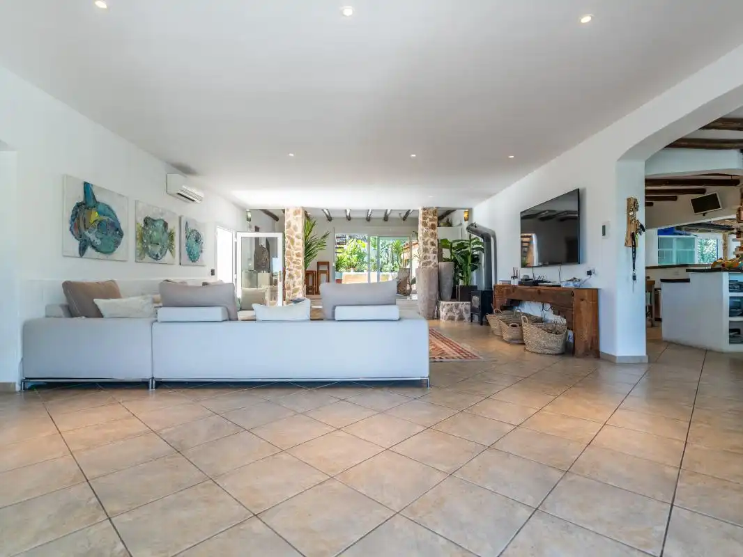 Living room of Houses for sale in Sant Josep de sa Talaia  with Air Conditioner, Heating and Private garden