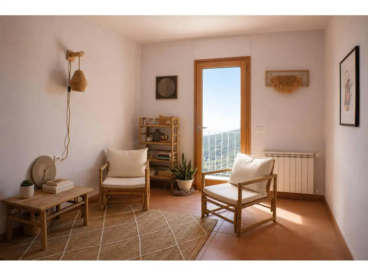Sala de estar de Casa o chalet de alquiler en Sant Feliu de Codines con Aire acondicionado, Calefacción y Jardín privado