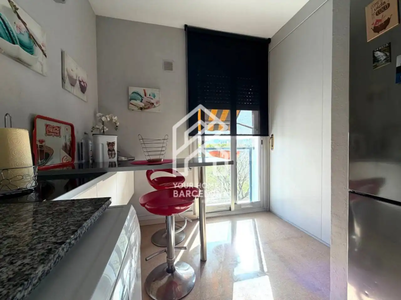 Balcony of Flat for sale in Badalona  with Air Conditioner, Heating and Parquet flooring