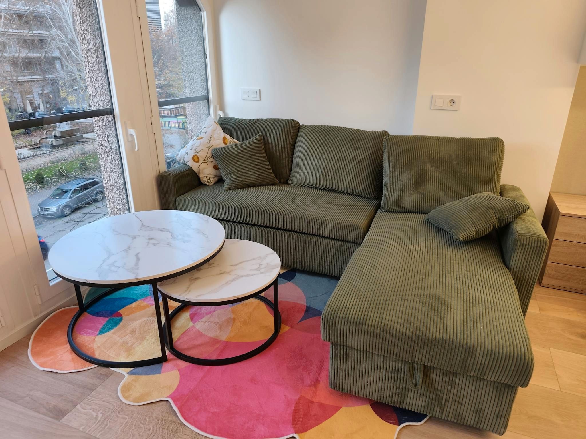 Living room of Flat to rent in  Madrid Capital  with Air Conditioner, Heating and Furnished