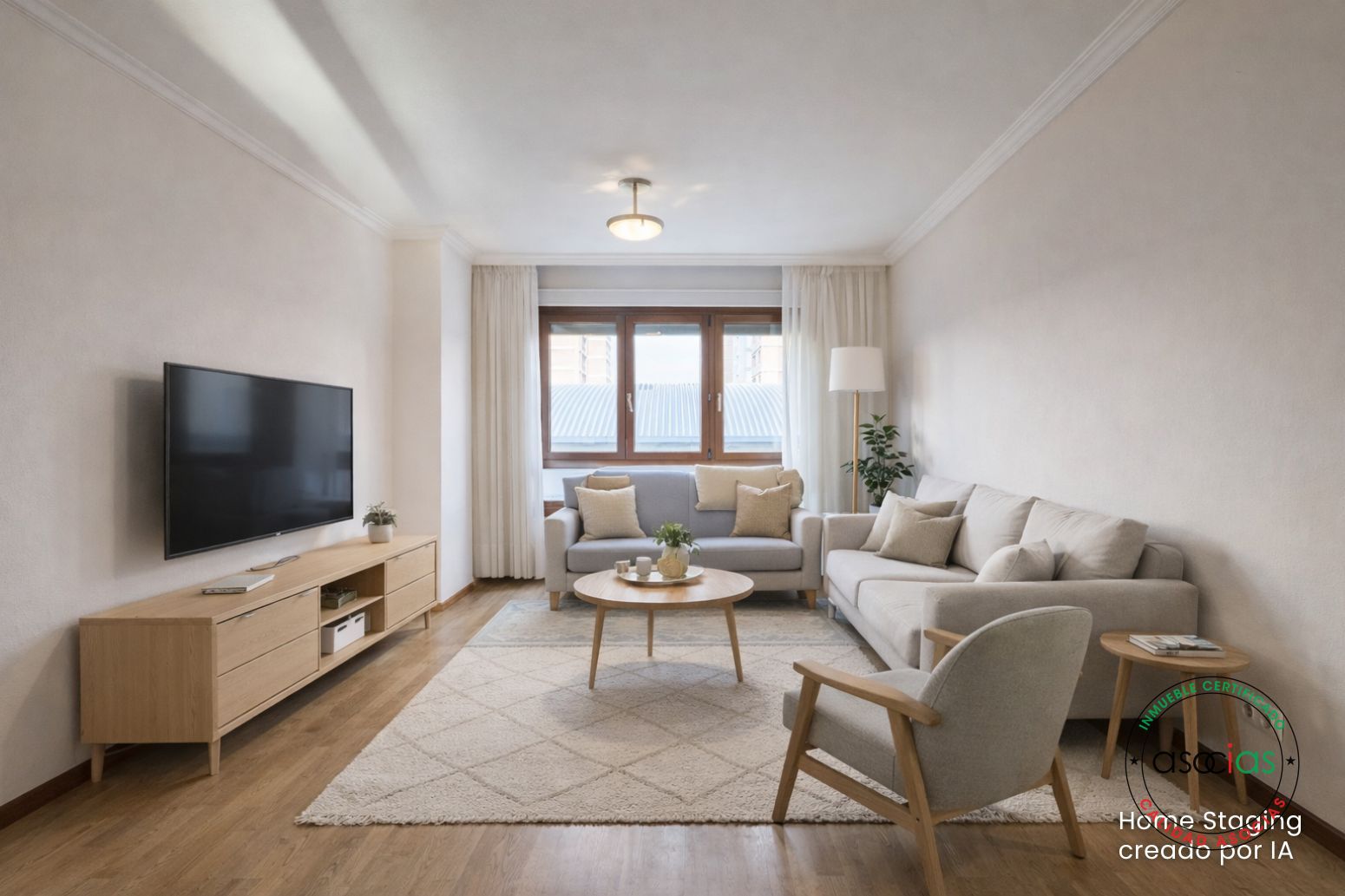 Living room of Flat for sale in Gijón   with Heating, Parquet flooring and Storage room