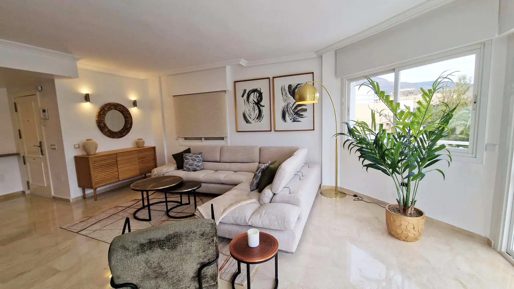 Sala de estar de Ático en venta en Benalmádena con Aire acondicionado, Calefacción y Terraza