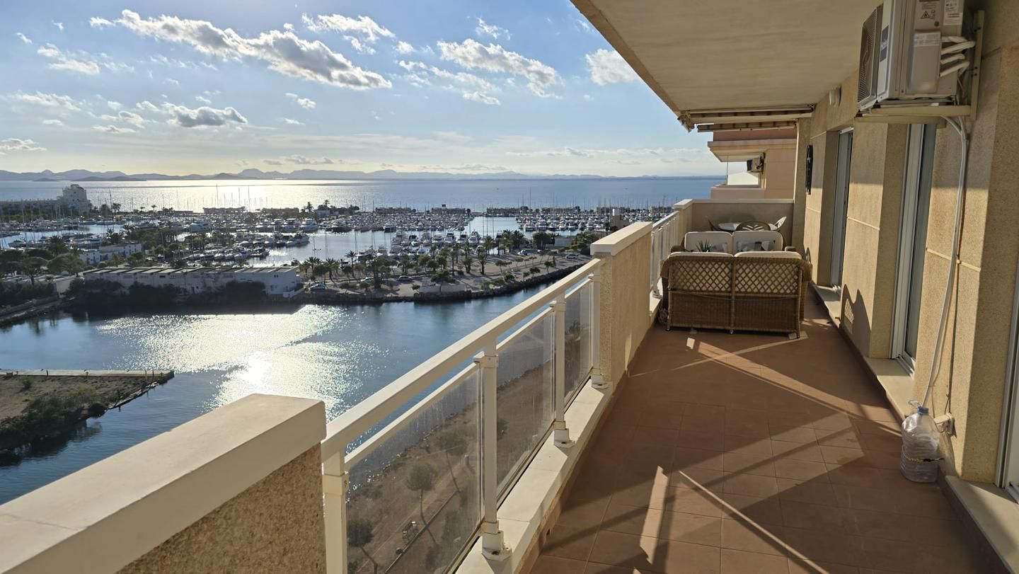 Balcony of Attic for sale in La Manga del Mar Menor  with Air Conditioner, Private garden and Terrace