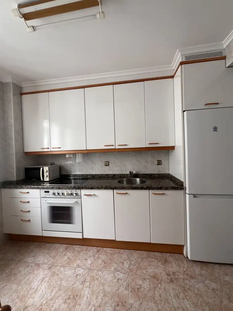 Kitchen of Flat for rent in Gijón   with Heating, Parquet flooring and Furnished