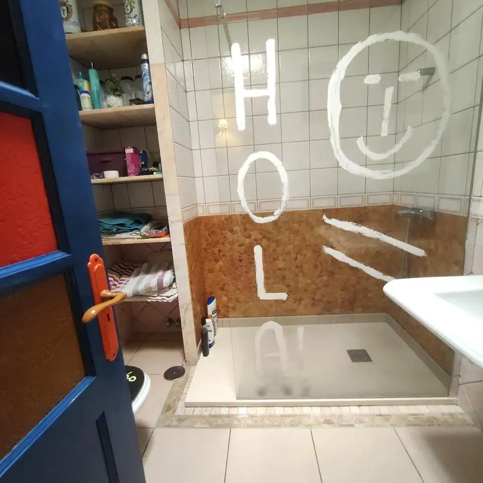 Badezimmer von Haus oder Chalet zur Miete in Mogán mit Privatgarten, Terrasse und Abstellraum