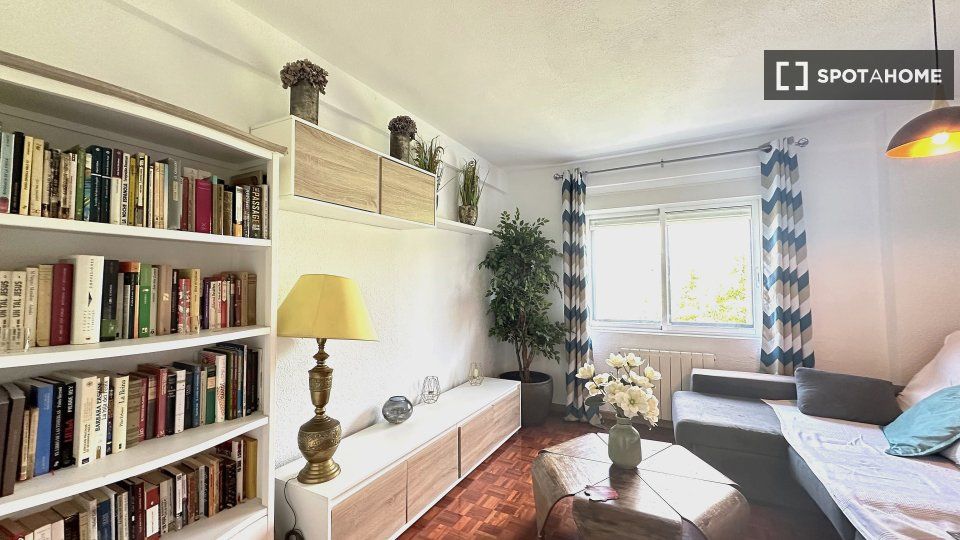 Living room of Flat to rent in  Madrid Capital  with Air Conditioner, Heating and Furnished