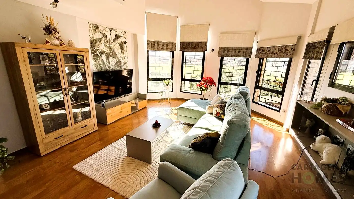 Sala de estar de Casa adosada en venta en Cartagena con Aire acondicionado, Jardín privado y Parquet