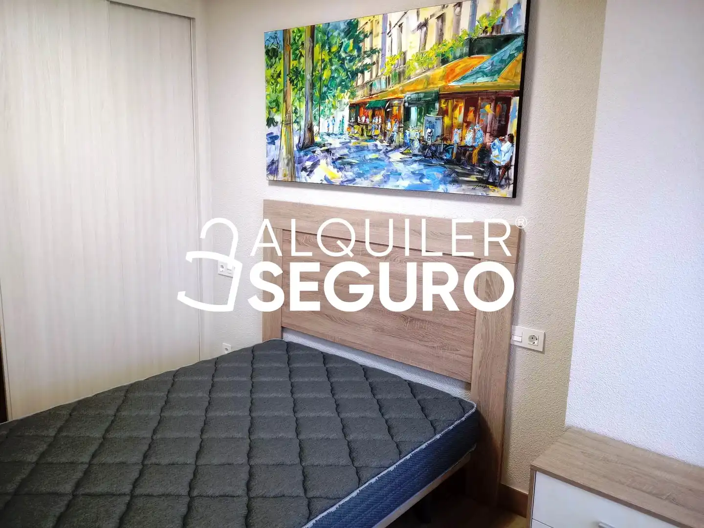 Schlafzimmer von Wohnung zur Miete in Fuensaldaña mit Heizung und Möbliert