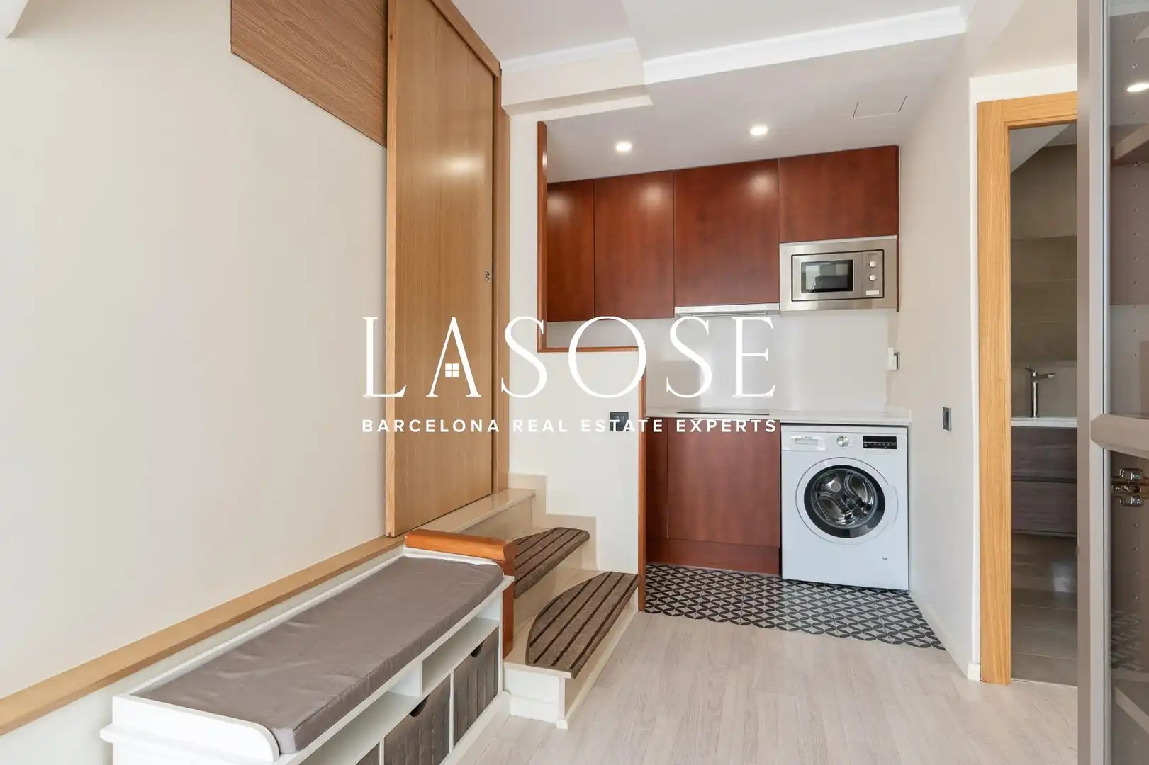 Dormitori de Loft de lloguer en Barcelona amb Aire condicionat, Jardí privat i Terrassa