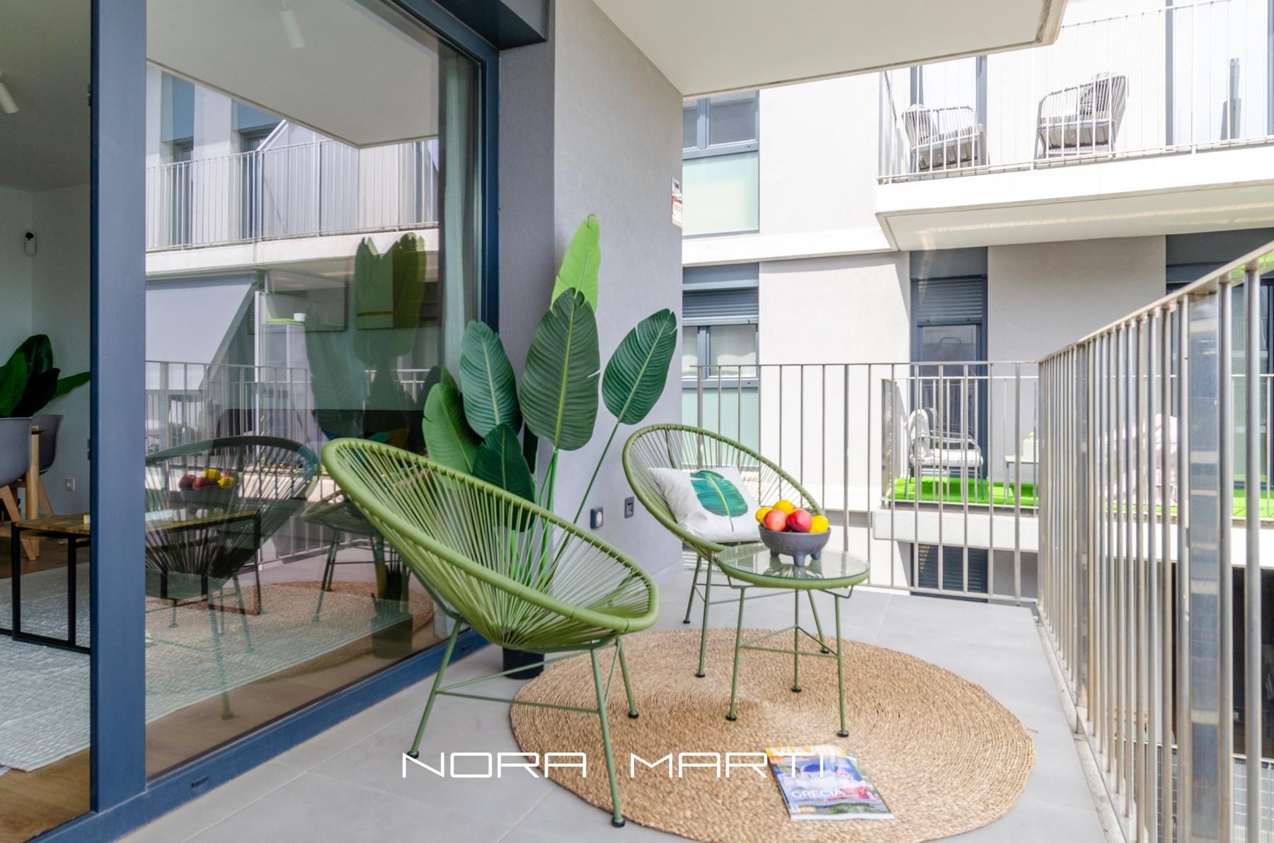 Terrace of Flat to rent in Badalona  with Air Conditioner, Heating and Private garden