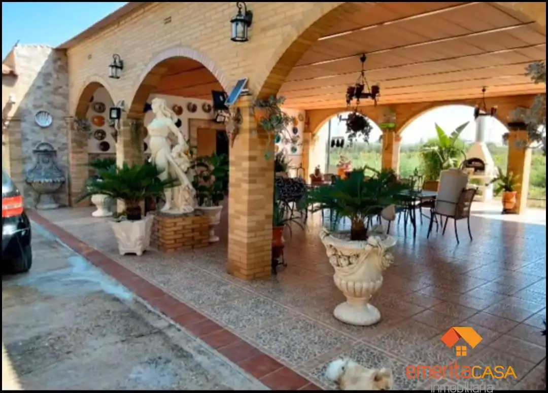 Terrassa de Finca rústica en venda en Arroyo de San Serván amb Piscina