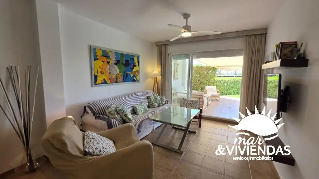 Sala d'estar de Pis en venda en Vera amb Aire condicionat, Calefacció i Jardí privat
