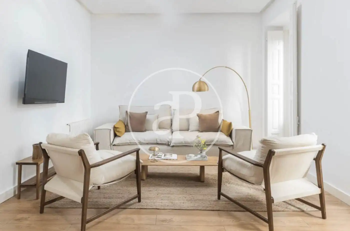 Sala de estar de Piso de alquiler en Madrid con Aire acondicionado, Calefacción y Amueblado
