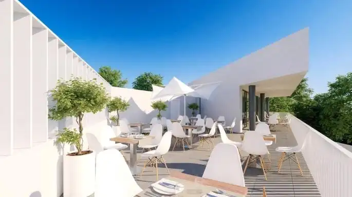 Terrace of Attic for rent in Estepona  with Air Conditioner, Heating and Private garden