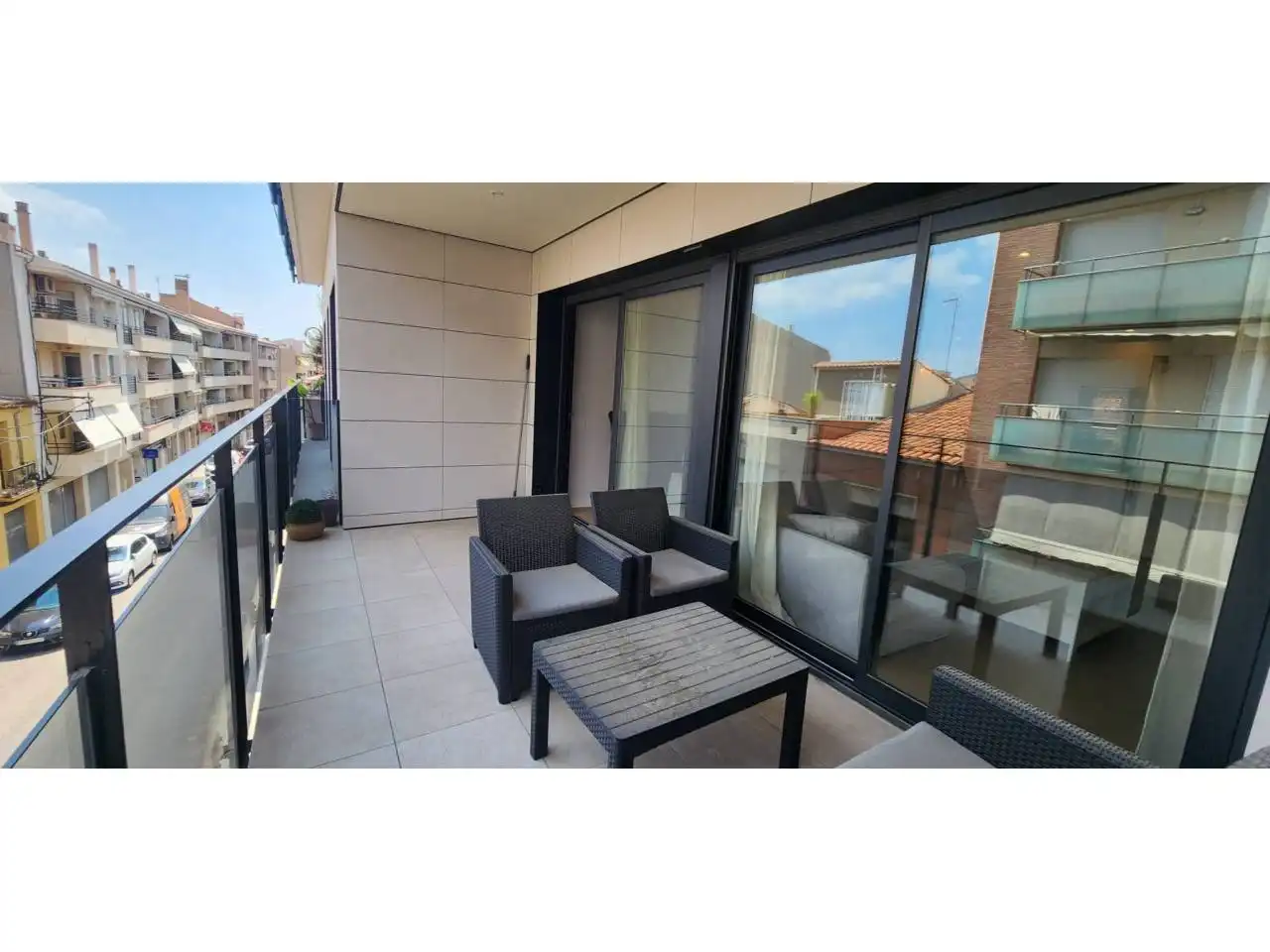 Terrasse von Wohnung zur Miete in Terrassa mit Klimaanlage, Heizung und Terrasse