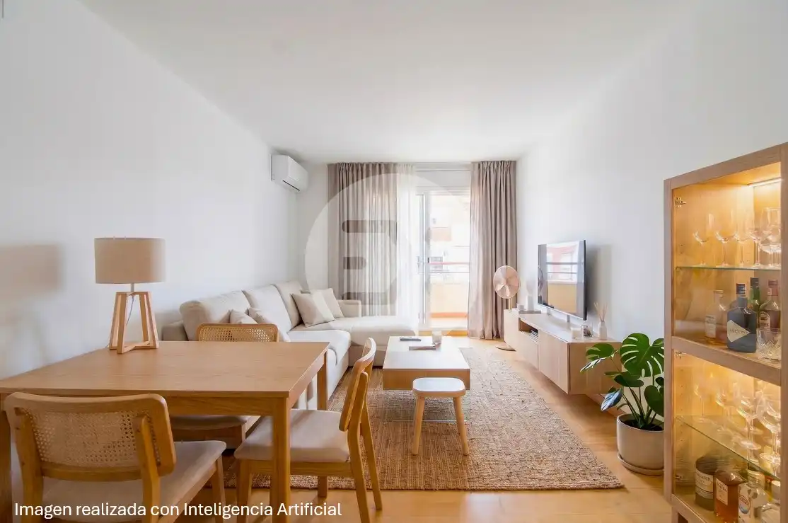 Living room of Flat for sale in Castelldefels  with Heating, Parquet flooring and Terrace