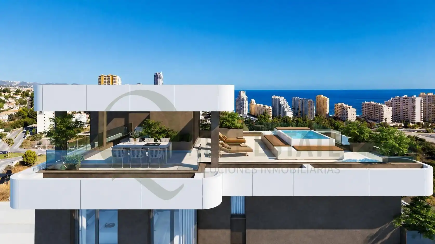 Terraza de Piso en venta en Calpe / Calp con Calefacción, Jardín privado y Terraza