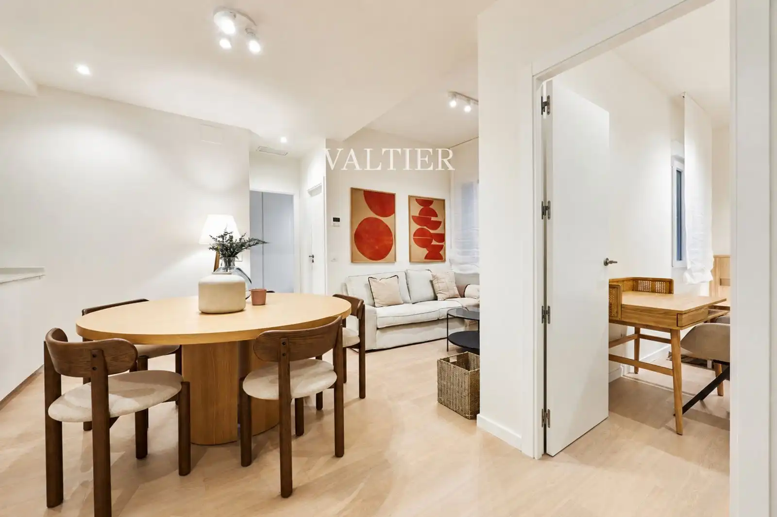 Wohnzimmer von Wohnung zur Miete in Madrid mit Klimaanlage, Möbliert und Haustiere erlaubt