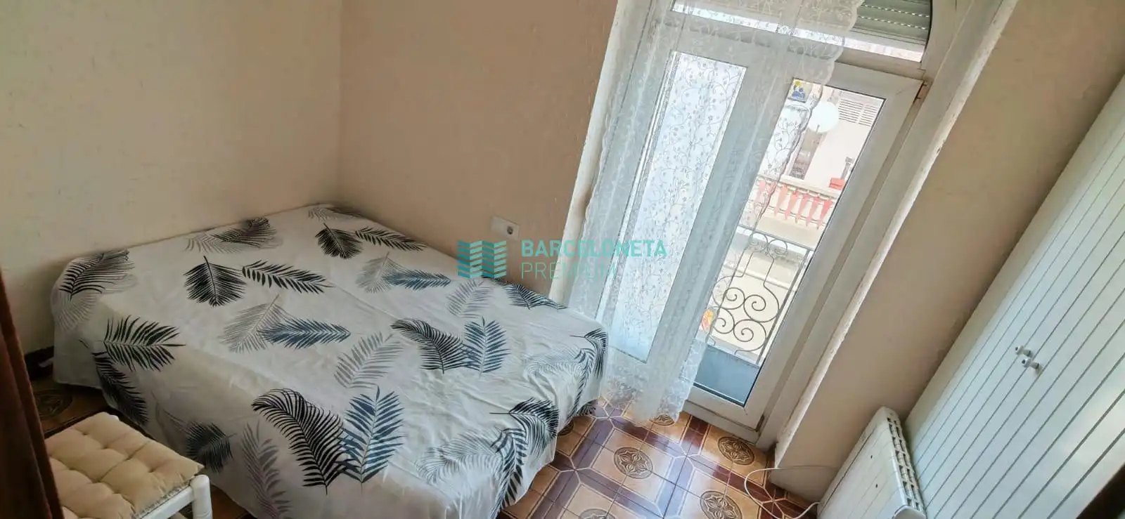 Schlafzimmer von Wohnung zur Miete in Barcelona mit Klimaanlage, Terrasse und Möbliert