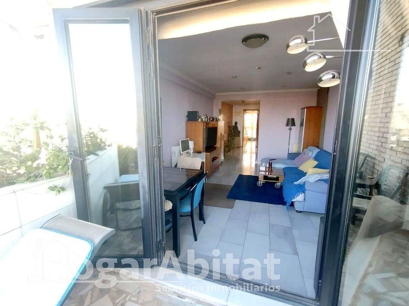 Sala de estar de Ático en venta en  Valencia Capital con Aire acondicionado, Calefacción y Terraza