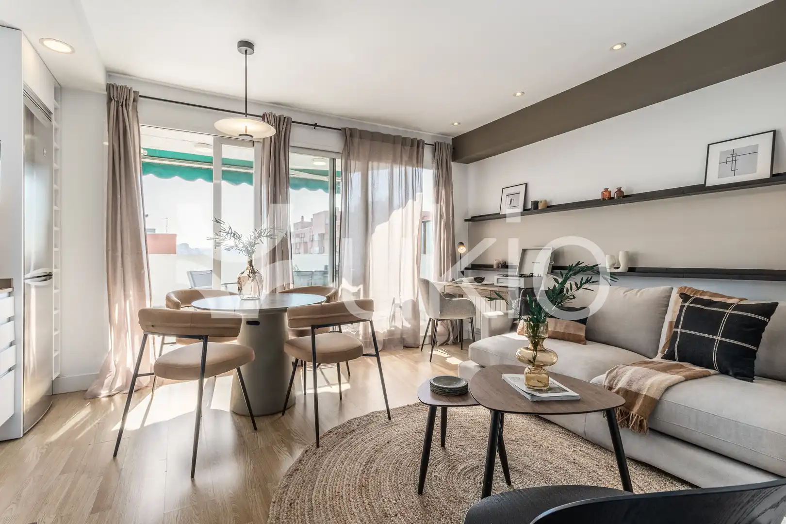 Wohnzimmer von Wohnungen zur Miete in Madrid mit Klimaanlage, Heizung und Terrasse